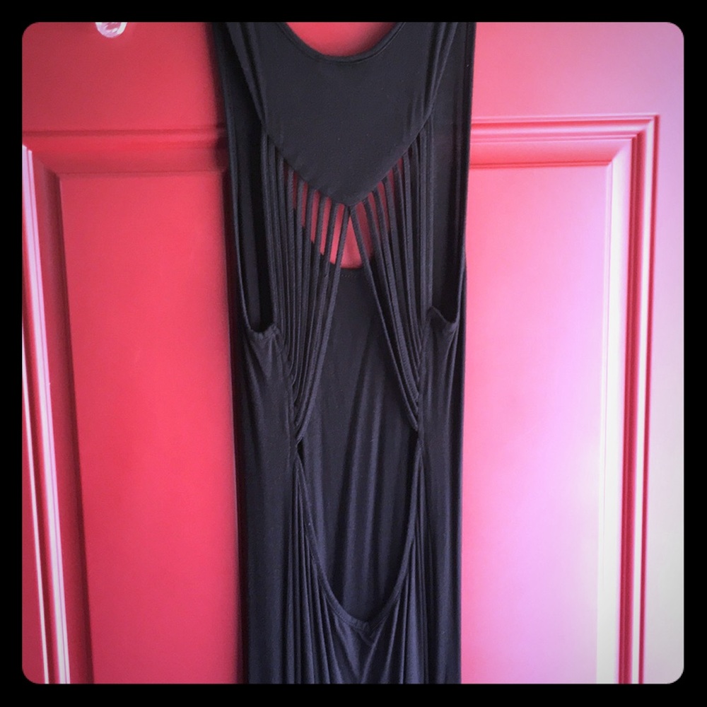 Black summer maxi dress